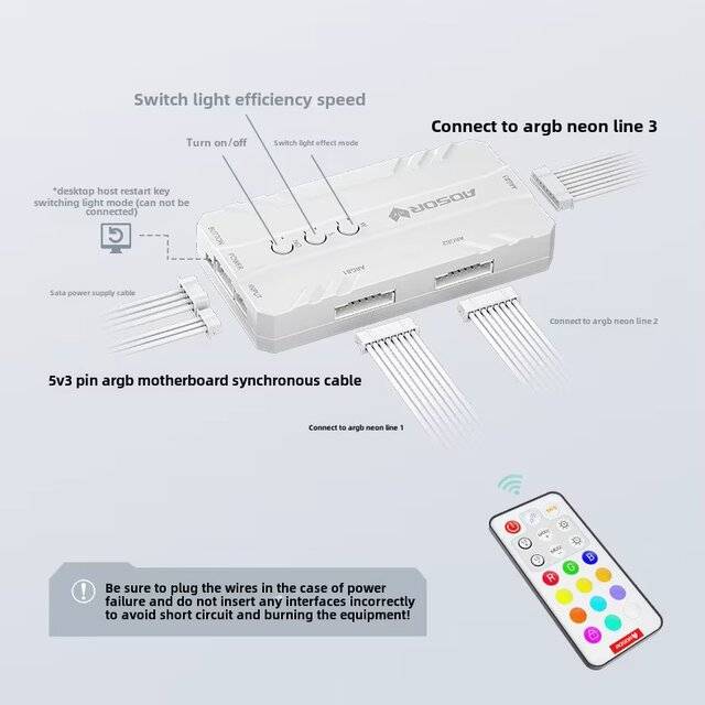 CoolMoon Aosor SK3 ARGB Controller - صورة 2