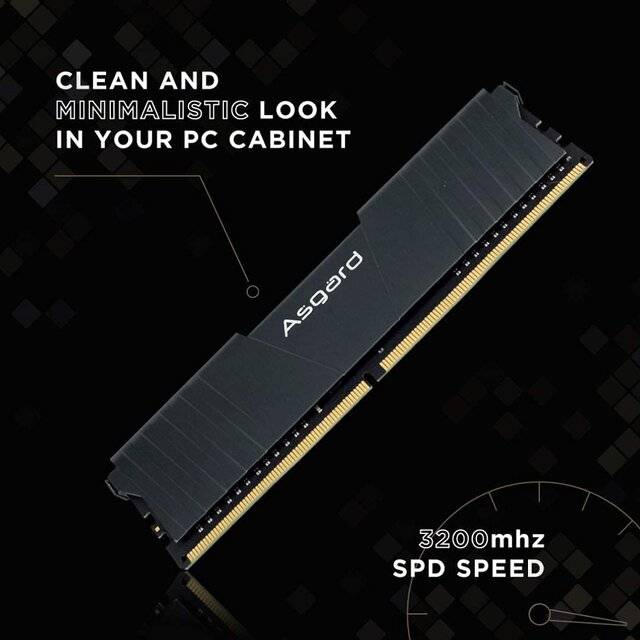 Asgard 16GB (2×8GB) 3200 DDR4 RAM (Black) - صورة 2