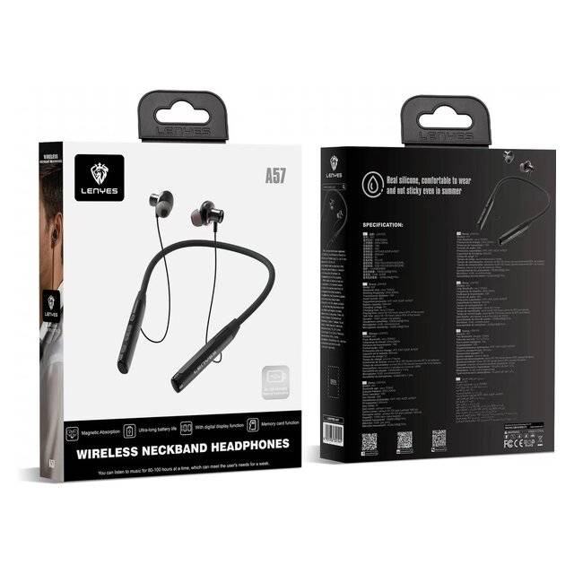 Lenyes A57 Wireless Neckband Headphones - صورة 2