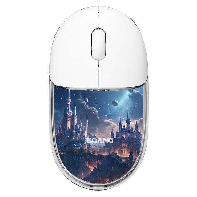JEQANG JW‑D236 Wireless Mouse BT‑2.4GHz (White)