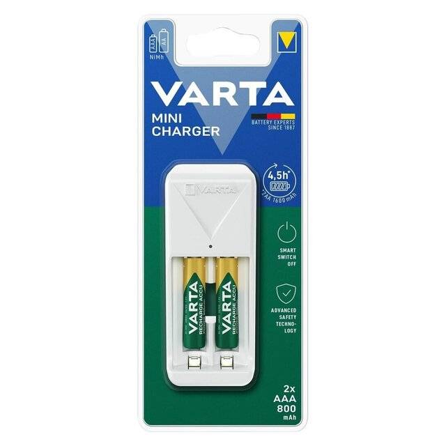 Varta Mini Charger + 2×AAA 800mAh - صورة 2