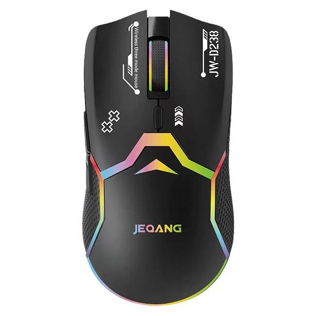 JEQANG JW‑D238 Mouse BT‑2.4GHz + Wired (Black)