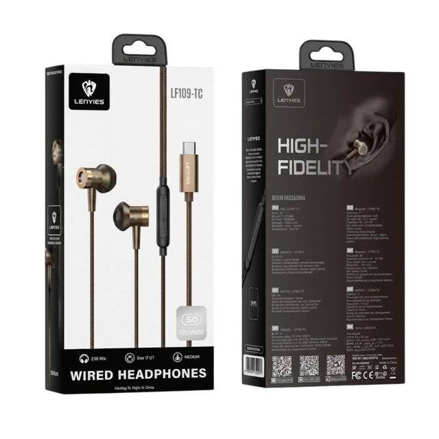 Lenyes LF109 Type‑C Wired Headphones - صورة 2