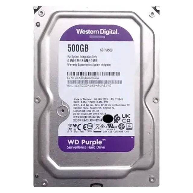 WD Purple 500GB HDD (3-Month Warranty)