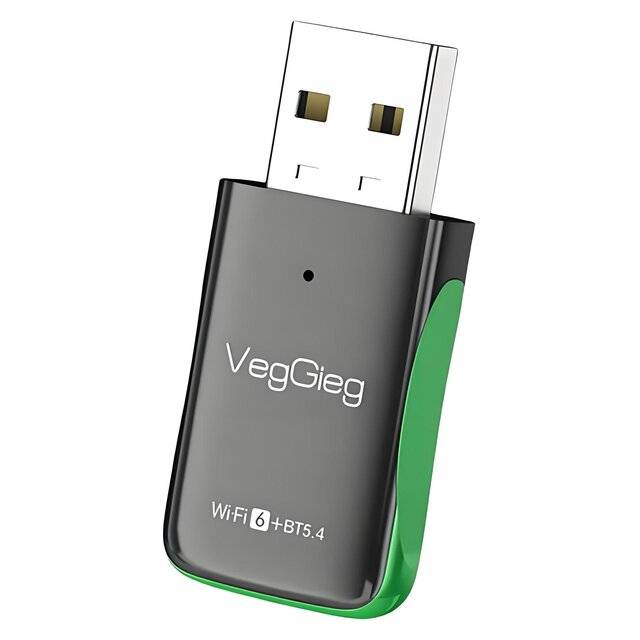 VegGieg V‑UB506 2‑in‑1 Bluetooth Wireless Network Adapter