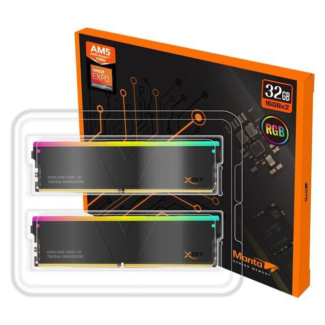 V‑Color DDR5 32GB (2×16GB) CL28 RGB EXPO AMD - صورة 3