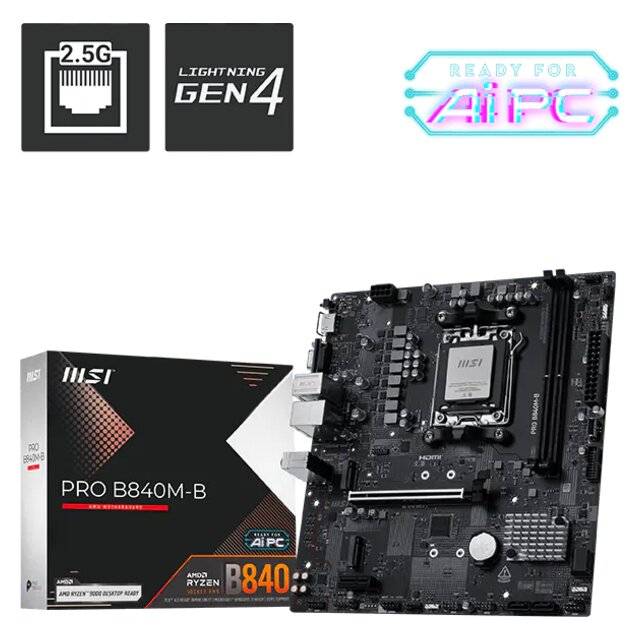 MSI PRO B840M‑B AMD DDR5 Motherboard - صورة 2