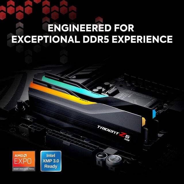 G.Skill Z5 RGB 32GB (2×16GB) 6000 CL36 DDR5 RAM (Black) - صورة 2
