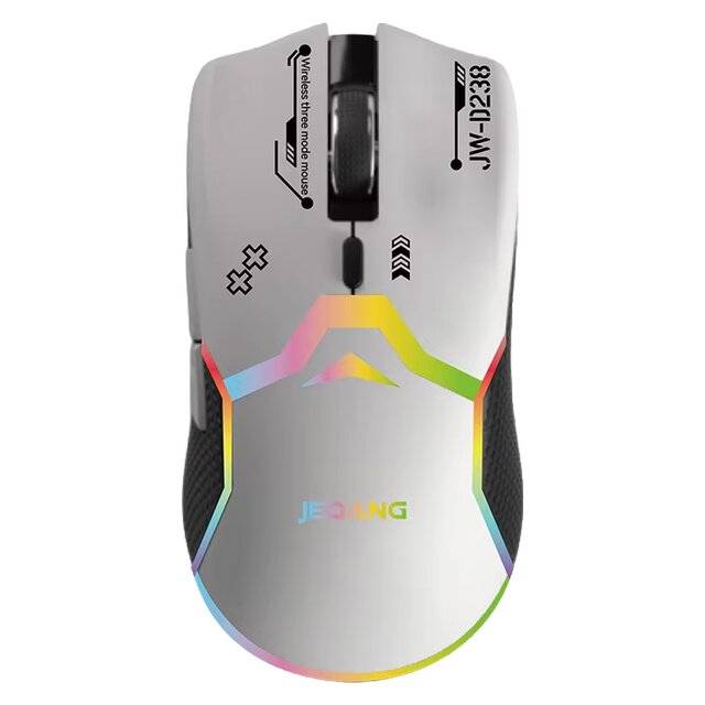 JEQANG JW‑D238 Mouse BT‑2.4GHz + Wired (White)